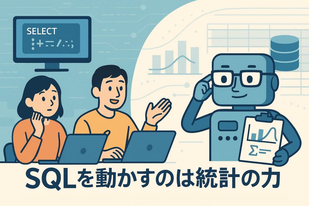 男女のプログラマーとメガネをかけた賢そうなロボット