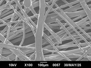 ポリアセタール繊維100%湿式不織布POMタイプ　試作品 （63 g/㎡）ｘ100