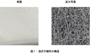 図１：湿式不織布の構造