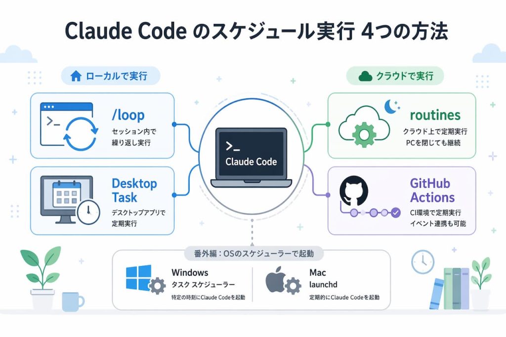 Claude Codeのスケジュール実行図解